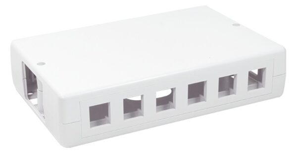 Produktbild MVT 200 163  -  Aufputz-Leergehäuse für 6 oder 12 Keystone Module, weiss